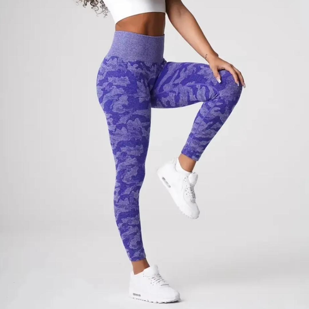 High Waist Camo Purple Legging