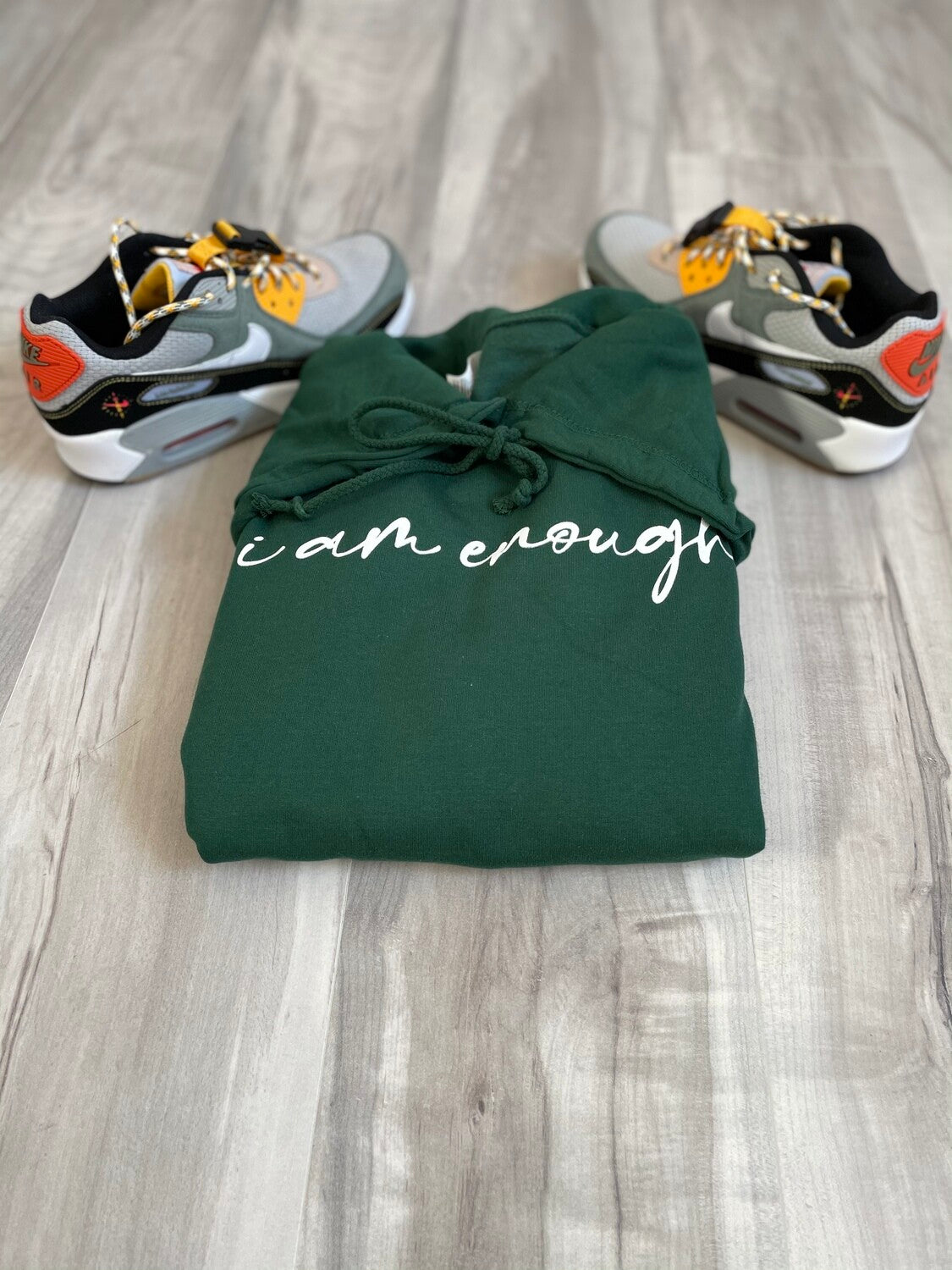 I AM ENOUGH GREEN HOODIE