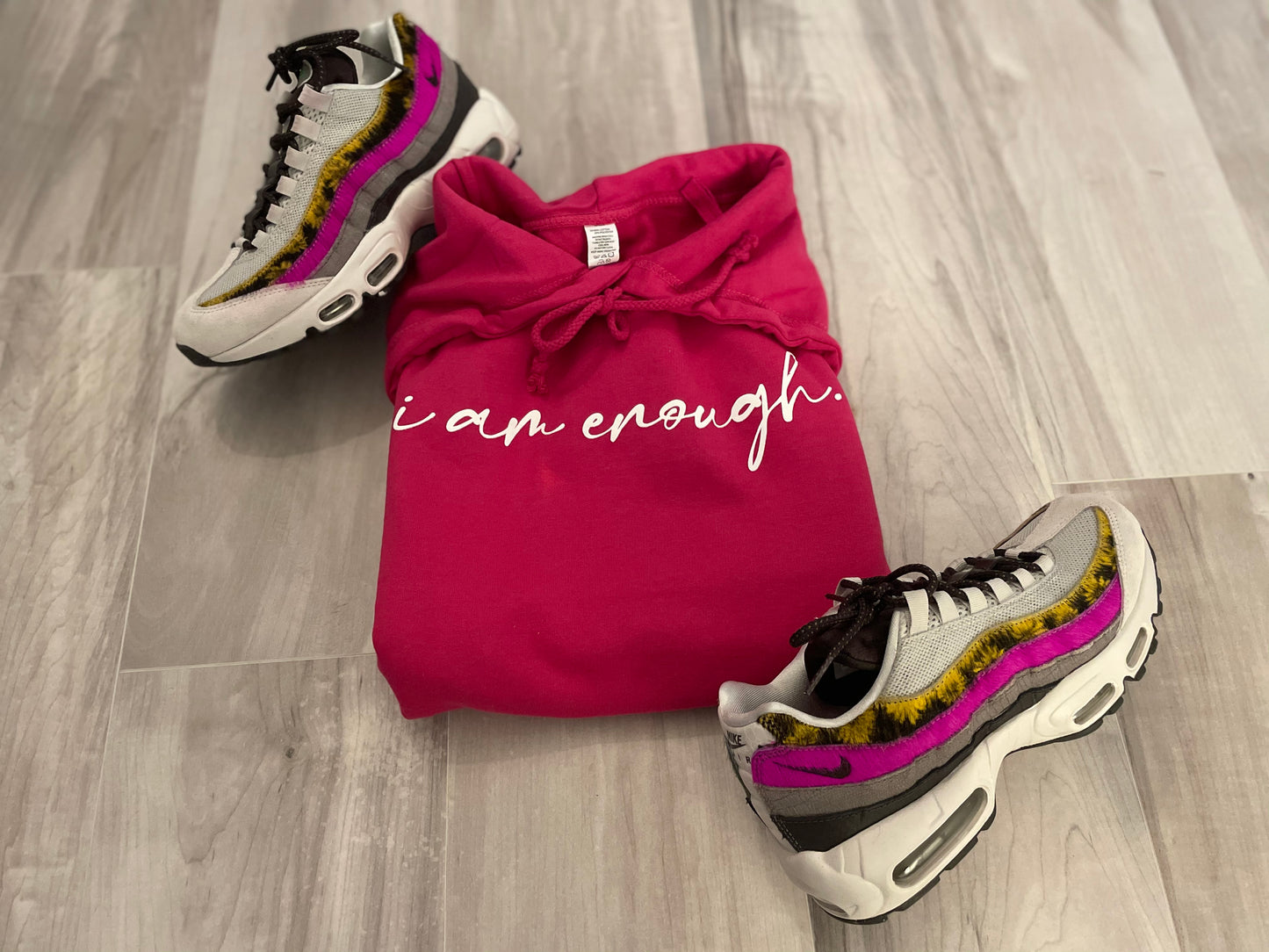 I AM ENOUGH HOT PINK HOODIE