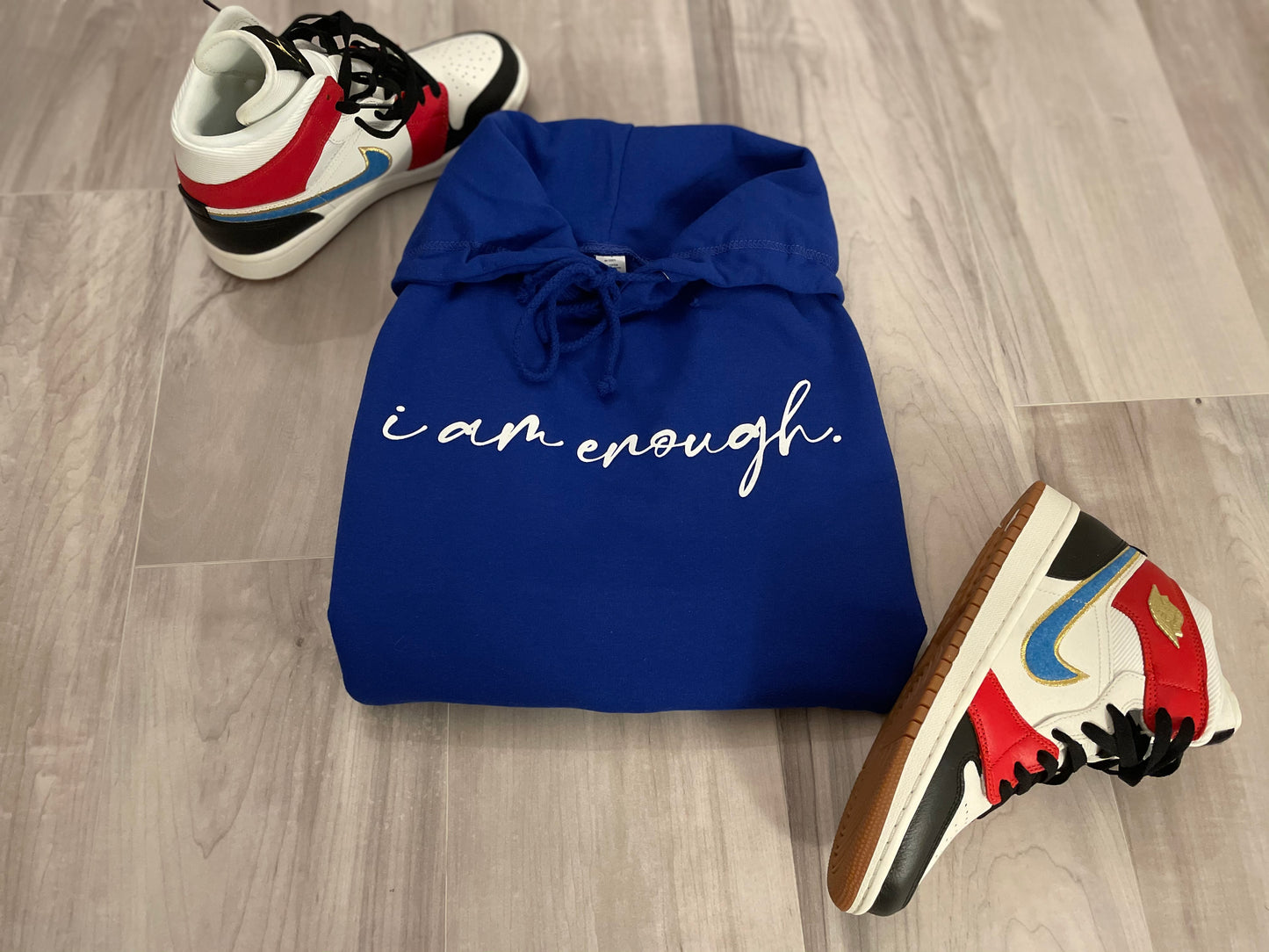 I AM ENOUGH BLUE HOODIE