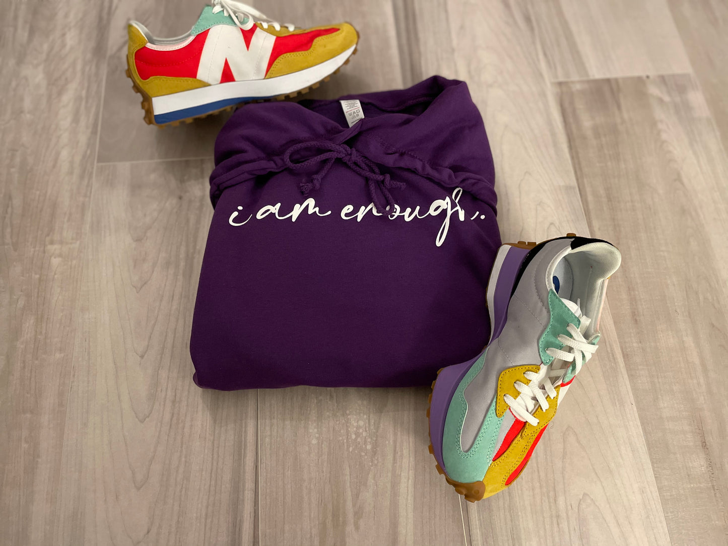I AM ENOUGH PURPLE HOODIE