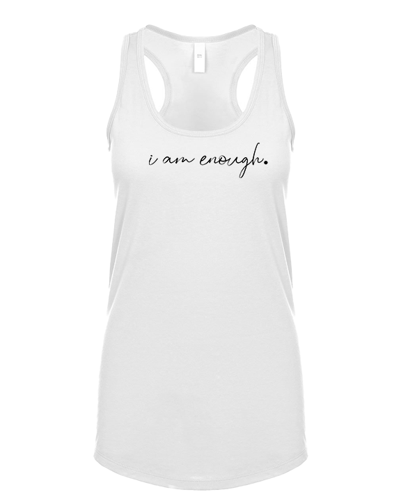 I AM ENOUGH - WHITE TANK TOP