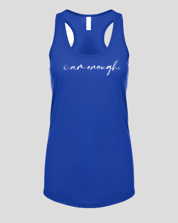 I AM ENOUGH - BLUE TANK TOP