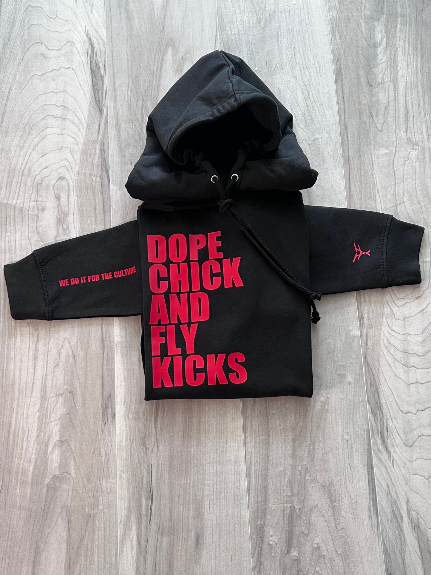 Dope Chick Fly Kicks Hoodie - Black+Red
