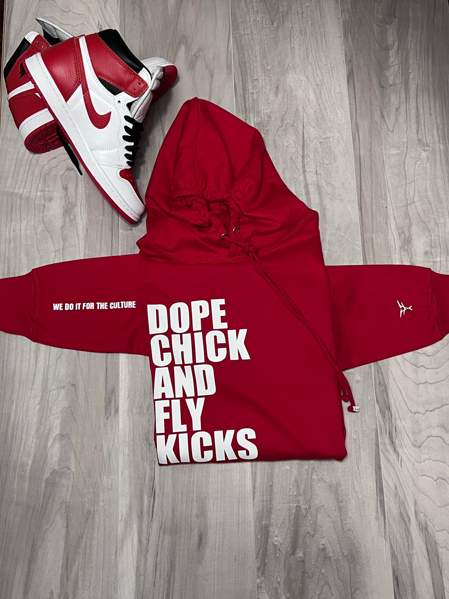 Dope Chick Fly Kicks Hoodie - Red